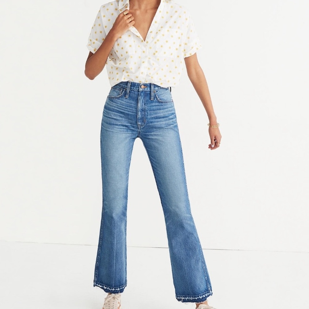 Madewell Rigid Flare Jeans Drop Hem Edition